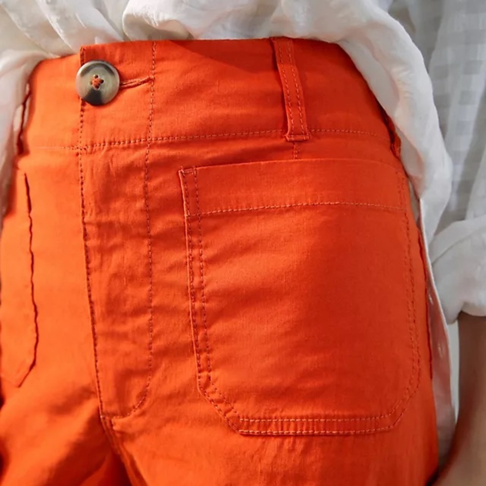 Anthropologie Orange Cropped Pants